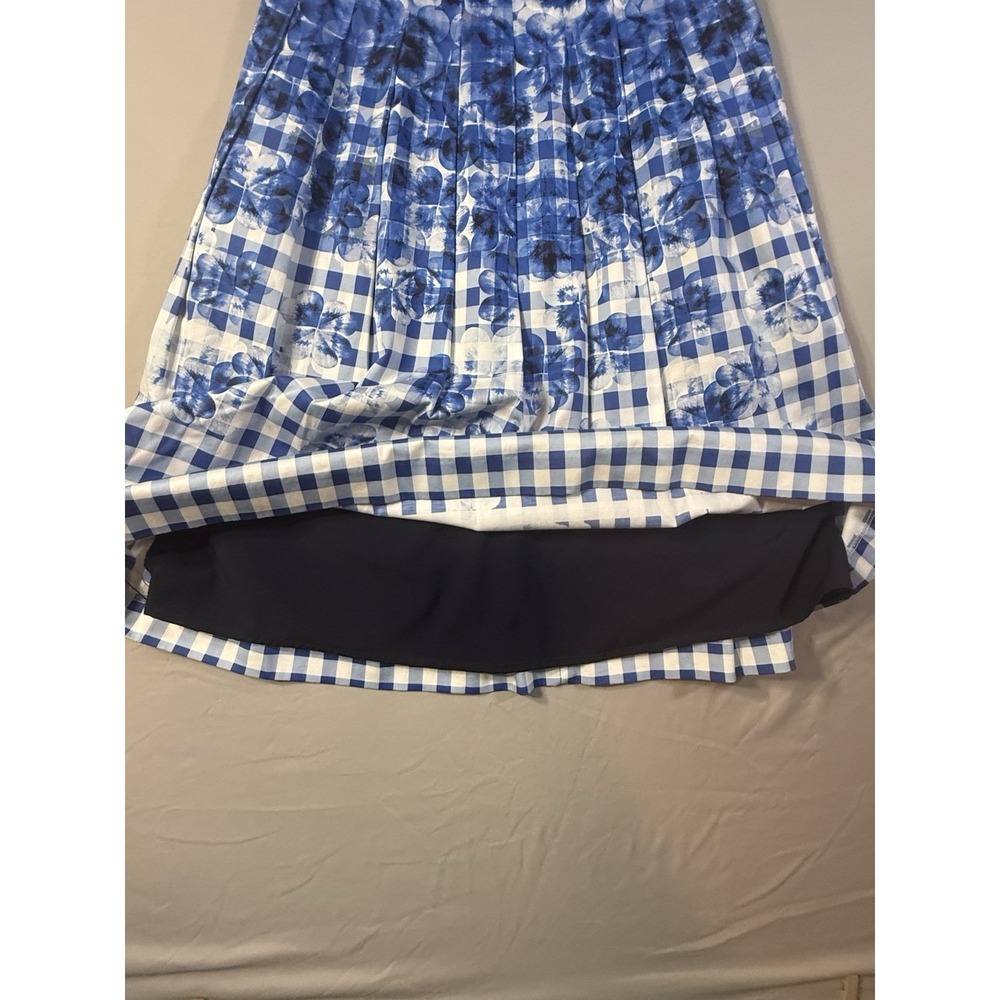 Talbots Women's Sleeveless Knee Length Blue/White Checked Dress Size 2 - Picture 8 of 12